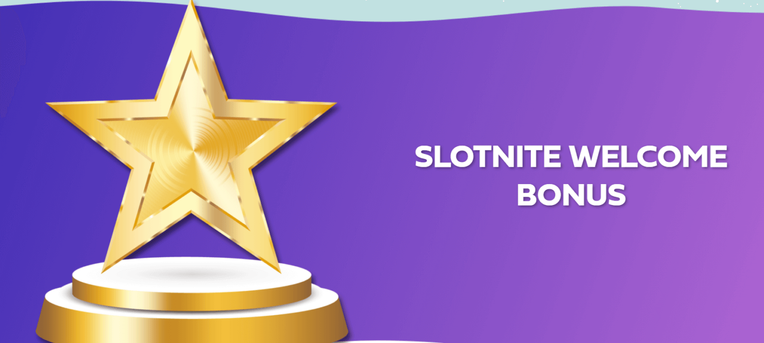 A gold trophy representing the Slotnite welcome bonus